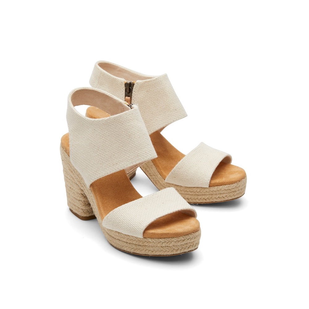 Tom’s Majorca Rope Platform Sandal Natural Basket Weave - Picture 11 of 13